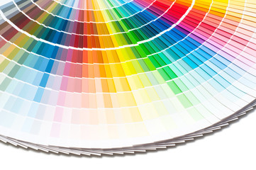 Fototapeta premium Color palette guide, paint samples catalog