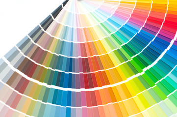 Fototapeta premium Color palette guide, paint samples catalog