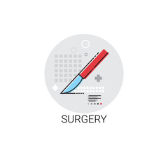 Surgery Hospital Doctors Clinic Medical Treatment Icon Vector Illustration