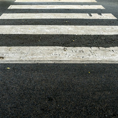 Crosswalk on asphalt road