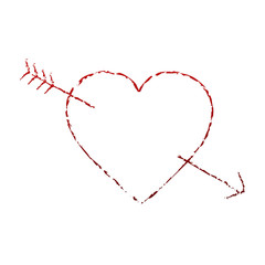 A heart on a white background