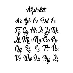 Alphabet Letters Collection Text Lettering Set Vector Illustration