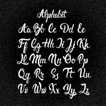 Alphabet Letters Collection Text Lettering Set Vector Illustration