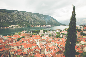 View of kotor old town Montenegro