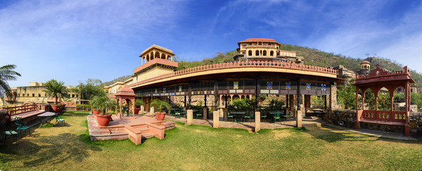 Panorama of Neemrana Fort Palace, Rajasthan, India