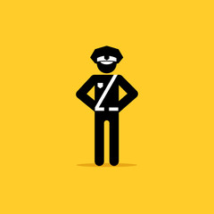 Policeman. Vector illustration