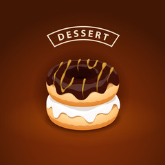  Sweet and tasty glazed donuts with caramel sauce