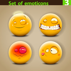 Vector set of different Emoticons