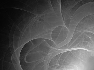 Monochrome fractal background. Digital collage.