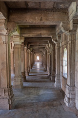 Fototapeta na wymiar Mosque interior in Gujarat, India
