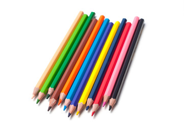 Fototapeta premium Color pencils isolated on a white background