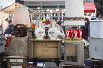 People shop at Old Spitalfields Market in London. A market existed here for at least 350 years