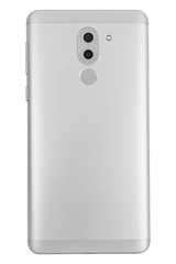 smartphone with a duo camera on white background. isolated