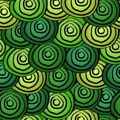Seamless green swirl background - 137228545