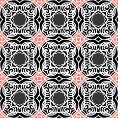 Vintage vector art deco pattern in dark colors