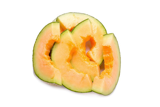 melon isolated on white background.