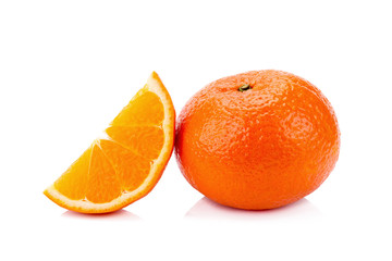 Orange fruit isolated on white background.