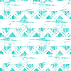 Seamless ethnic zigzag pattern with brushstrokes