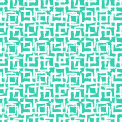 Geometric pattern with small hand painted squares