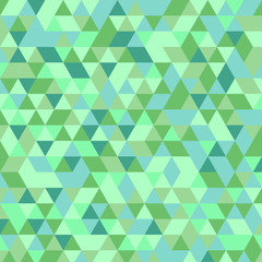 Multicolor green geometric triangular illustration graphic background. Vector design