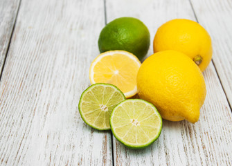 Fototapeta na wymiar Lemons and limes