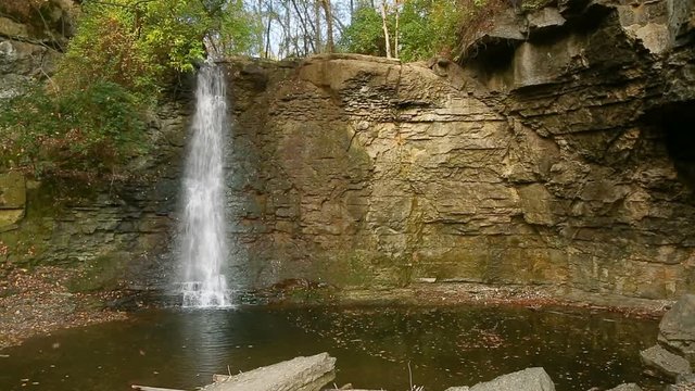 Video loop features Hayden Run Falls, a waterfall in Columbus, Ohio.