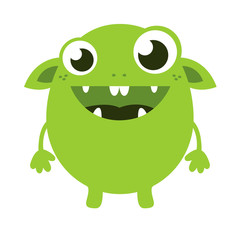Cute green monster © elysart