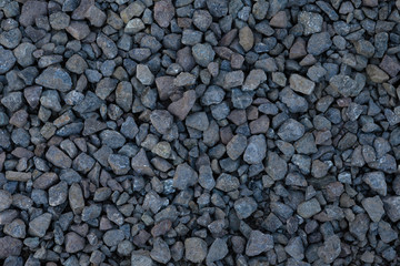 Road gravel texture. Gravel background. Stones texture. Blue gravel texture wallpaper