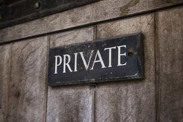 Fototapeta premium Private Sign