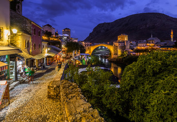 Old Bridge in Mostar - Bosnia and Herzegovina - obrazy, fototapety, plakaty