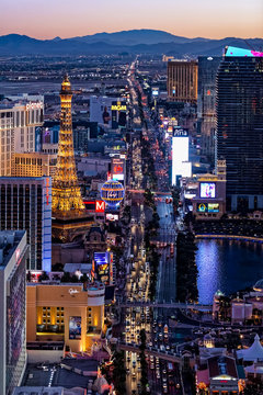 The Strip at night, Las Vegas, Nevada, USA
