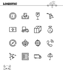 Logistic icon set