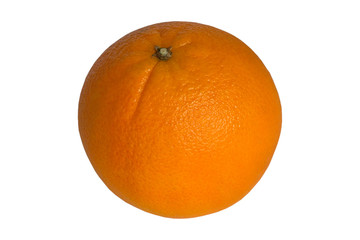 Ripe orange isolated on white background.