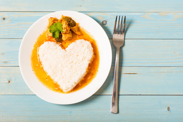 side dish, rice with vegetables on a white plate