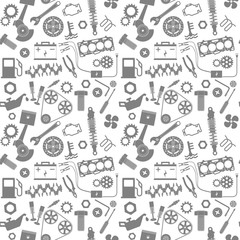 seamless background. Mechanics. Car service.