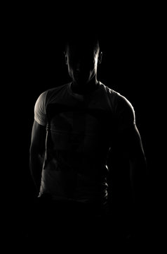 A man in the darkness