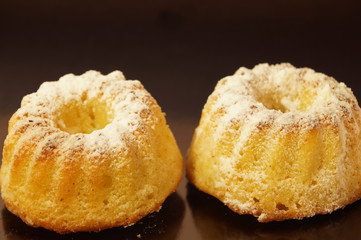 sweet corn cookies isolated on a dark background