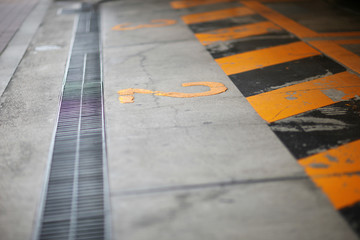 The entrance to the service station and car parking