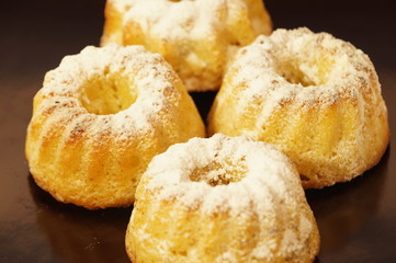 sweet corn cookies isolated on a dark background