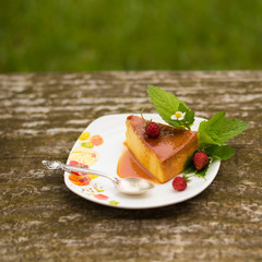 Homemade Flan dessert
