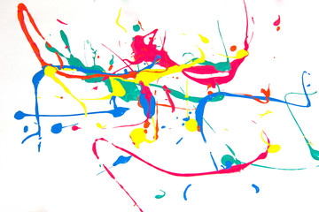 Smeared paint, paint spots, mixing, latex paint, paint drops, stains