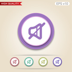 Speaker icon. Button with speaker icon. Modern UI vector.