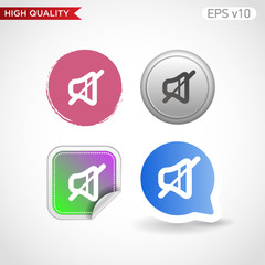 Speaker icon. Button with speaker icon. Modern UI vector.