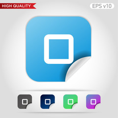 Stop playing icon. Button with playing icon. Modern UI vector.