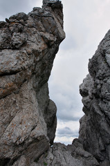 rocks and clouds
