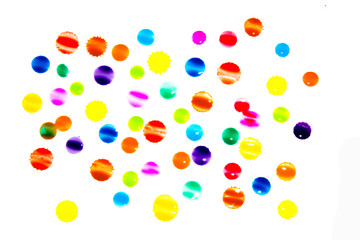 Paint spots, mixing, latex paint, paint drops