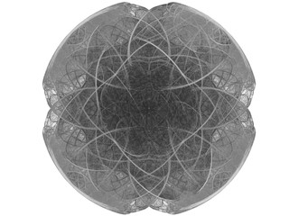 Monochrome fractal background. Digital collage.