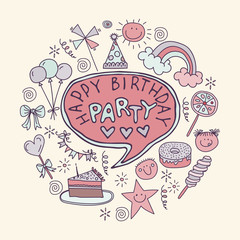 Poster for the birthday greetings.