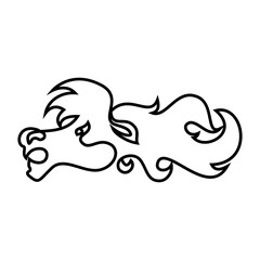 One lina horse head logo. © Aguarachay