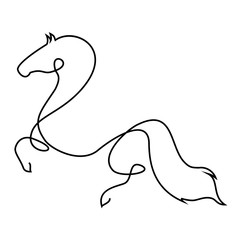 One line horse logo.